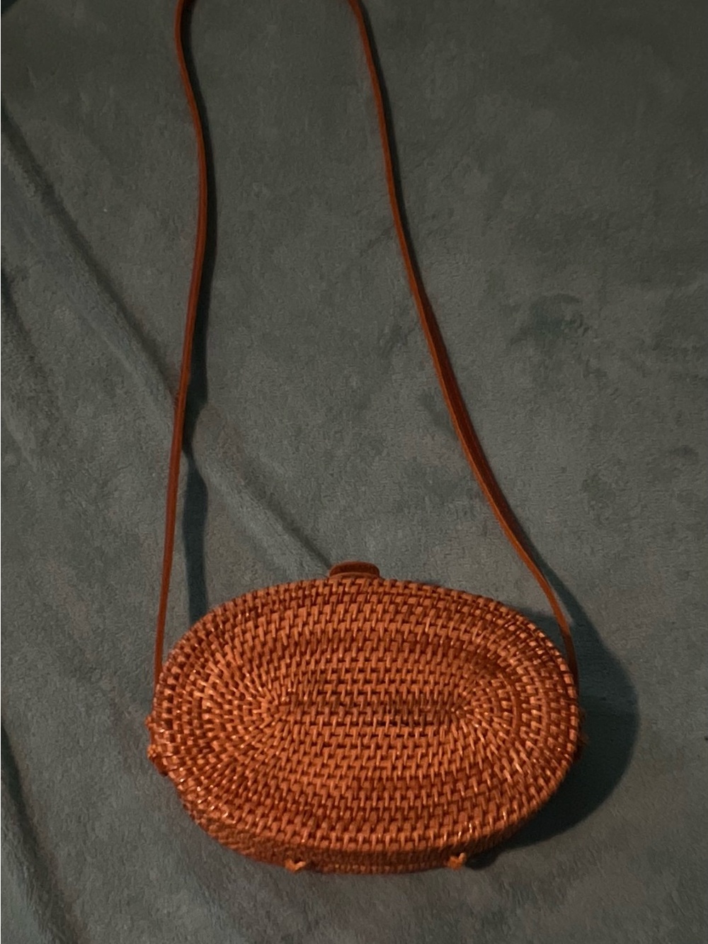 Rattan crossbody bag